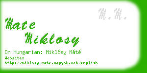 mate miklosy business card